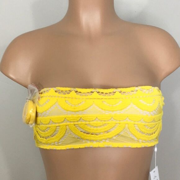 PILYQ gold lace bikini. NO STRAPS. Retails $192. Medium - Picture 10 of 16